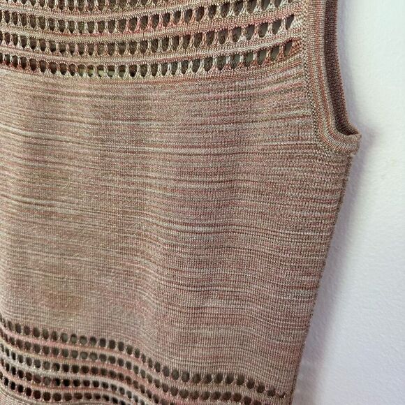 Torn by Ronny Kobo Revolve Mabel Space Dye Open Stitch Blush Champagne Mini Dres - Picture 7 of 10